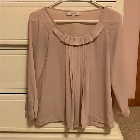 Light pink LOFT blouse - Picture 1 of 3